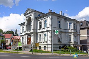 Vila Antona Schmiegera - https://commons.wikimedia.org/wiki/File:Cheb_poliklinika_Flora.jpg (Exteriér), autor: Lubor Ferenc, datum: 2020