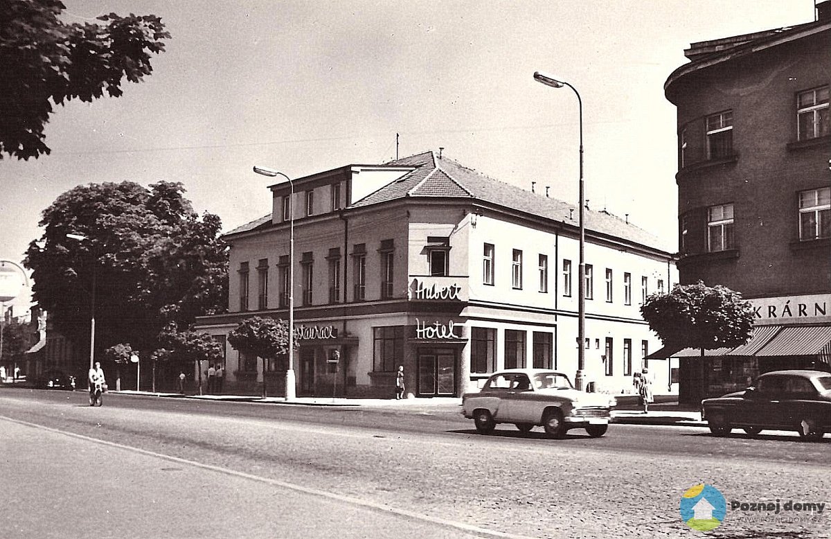 Hotel Hubert Poděbrady (Dobové fotografie (před rokem 2000)), autor: J.Hrouda, datum: 1967